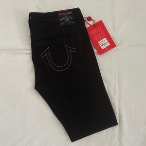 True Religion Stella Low Rise Skinny Black Jeans NWT 34